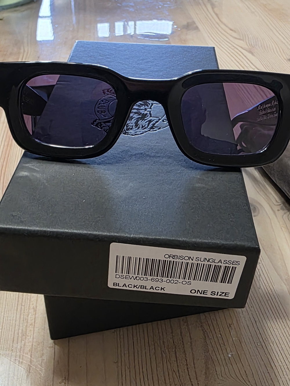 Darc Sport Orbison Sunglasses Black/Black UV400 Square Plastic Frame w/ Box NEW